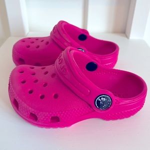 Hot Pink Baby Crocs size 6